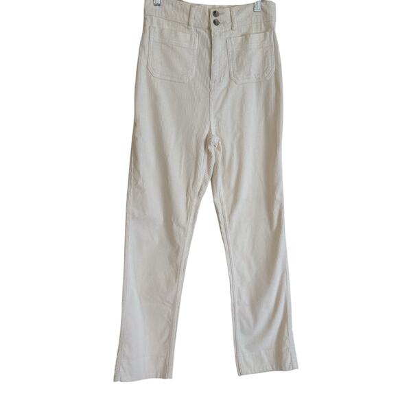 Faherty Pants - Faherty Portland Corduroy Pant, Egret (Ivory) Pockets Front Size 26 NWT